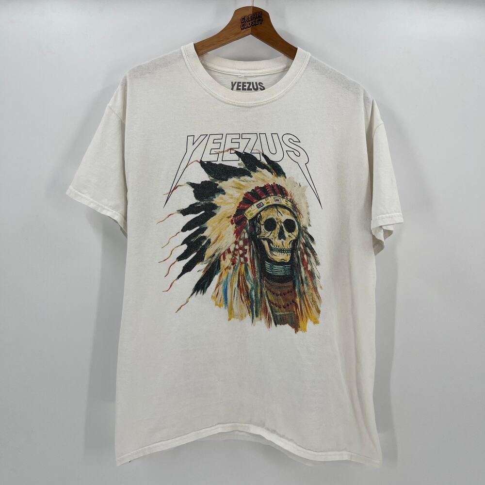 Kanye West Ye Yeezy Season Wes Lang Native Skull Pablo Yeezus Tour Merch Tee L